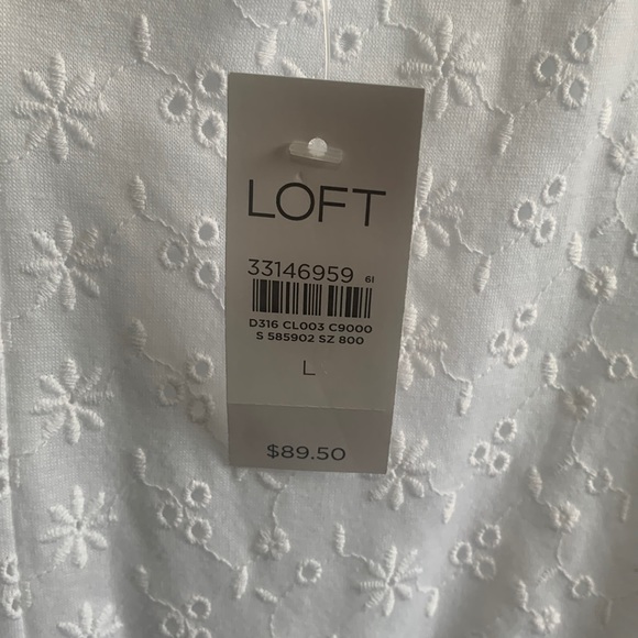 NWT Loft Eyelet Flare Dress - Picture 3 of 4